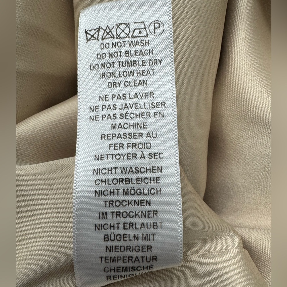 Adrianna Papell Strapless Embroidered Lace Cocktail Dress Gold Beige Size‎ 6 EUC - Picture 15 of 15
